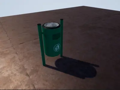 trash bin Free low-poly 3D model