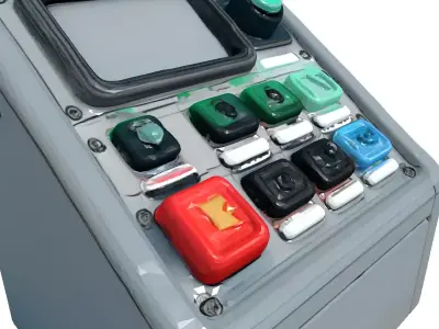 SciFi Control Panel LowPoly Low-poly 3D model