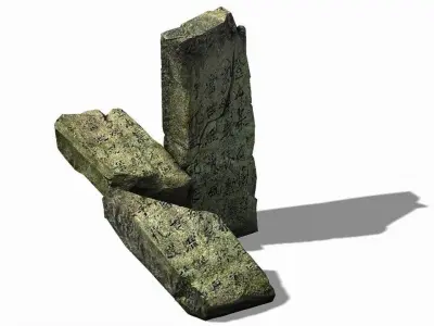 Wu Gorge - broken stone 01 3D model