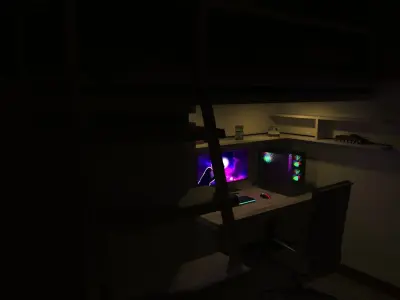 bedroom interior  Low-poly 3D model