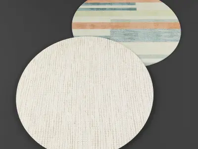 Round rugs05 3D model