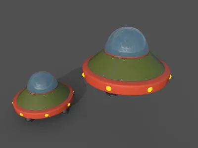 Ufo Ships Low-poly 3D model