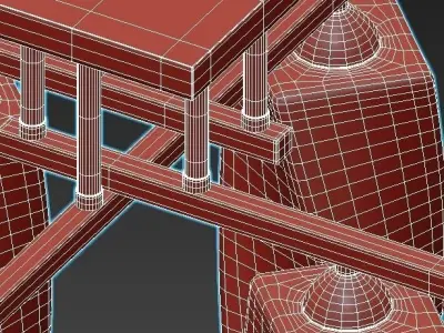 imexx ceiling light fixture with six lights 3D model