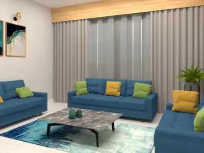 Modern Living Room 3D model