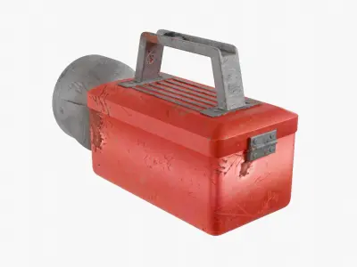 Retro Flashlight 3D model