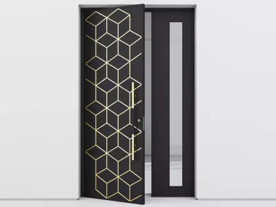 Aluminium door 294 3D model