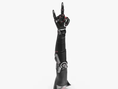 Cyborg arm goat rockers  3D model