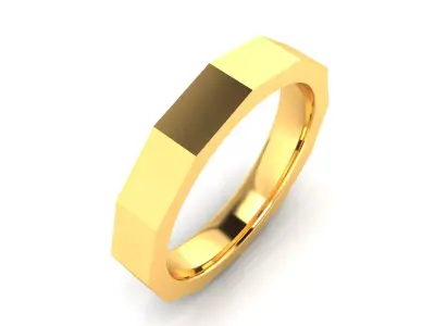 Solitaire Wedding Engagement Ring 3D print model 5