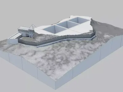 Trosky Castle Terrain Base Layer A 1 to 400 Scale 3D print model