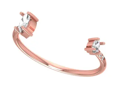 Women Light Weight Band Ring 3D print model 12