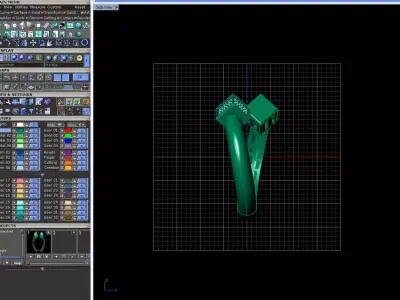 Square Top Open Ring with Stone-Ready Ends 3D print model