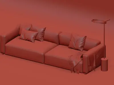 modern sofa chair  3D model