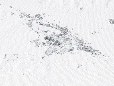 Jixi China City Landscape 3D Model 3D model