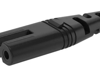 IEC 320 C8 Male Module 3D model