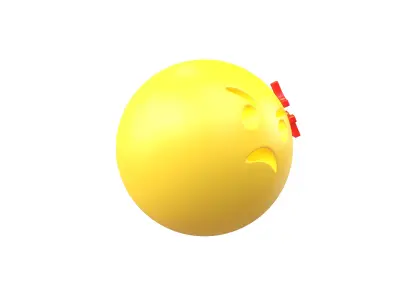 Angry Face With Anger Symbol Pack Vol 1 Low-poly 3D model