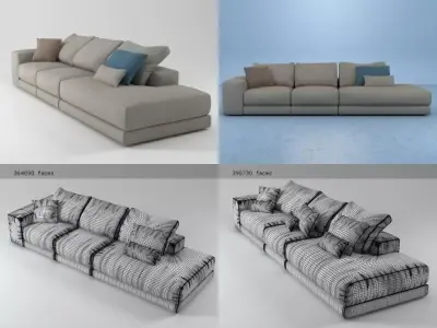 Hills sofa 8 3D model