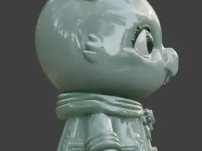 Stylized Jade Bunny 3D Character V01 Low-poly 3D model