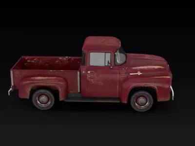 F-100 Rusted PBR 3D model