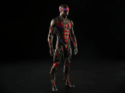 Sci-Fi Character  02 PBR Low-poly 3D model