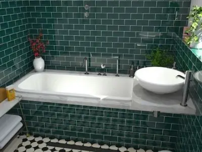 Complete bathroom 1 Low-poly 3D model