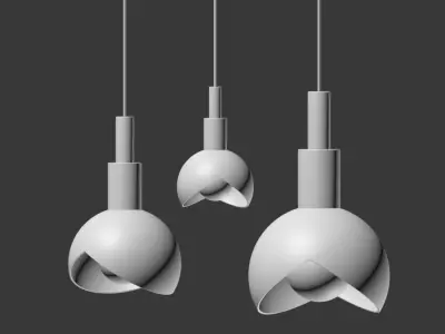 Modern Pendant Light suspension 3D model