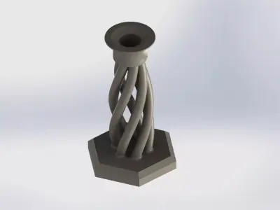 Twisted Modern Candle Holde 3D print model