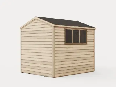 Shiplap Garden Shed Low-poly 3D model