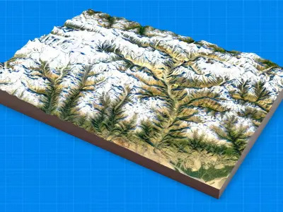 Mountain landscape 3D model 14