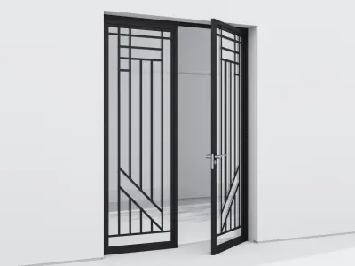 Aluminium door 242 3D model