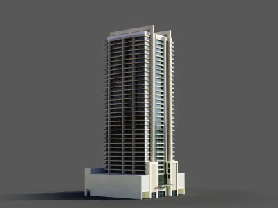 8 Boulevard Walk building - Dubai 3D model