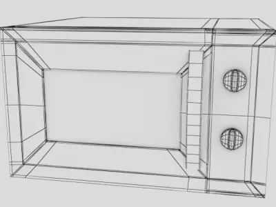 Microwave Low-poly 3D model shop