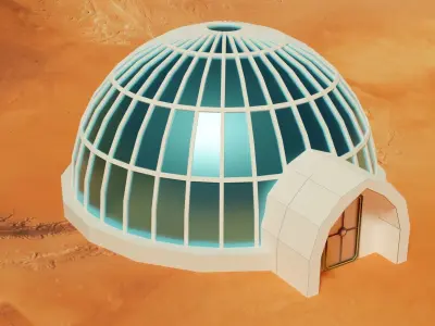Sci-Fi Iglo House Low-poly 3D model