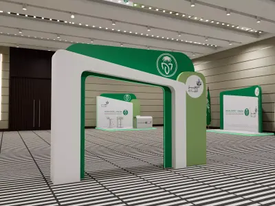 Event Branding 3D Pack Modular booth Elements 3D model