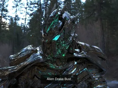 Military Future armour sculpture collection 1 3D Model Pack