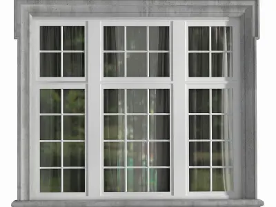 Windows and doors in the British classical style 3D model