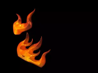 Game model - the magma on the fire 3D model