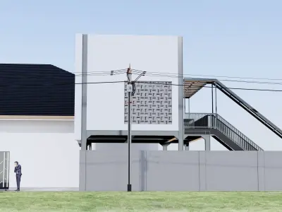 Minimalist Modern Office Building Full Interior 3D design  3D model