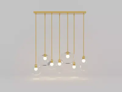 Golden pendant 3D model buy