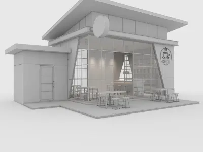 Cafe Modern 1 3D model