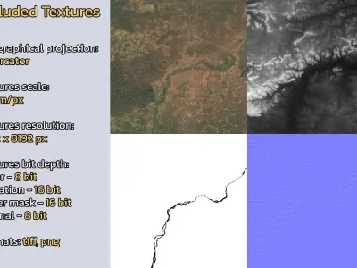 Bamako Mali City Landscape 3D Model 3D model