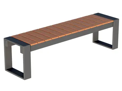 City Bench 01 Low-poly 3D model