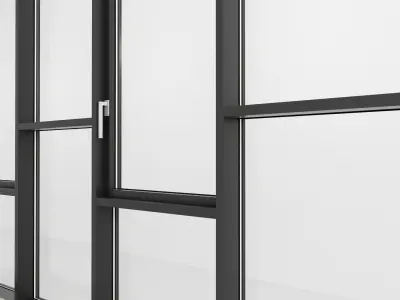 Panoramic glazing Stained glass 79 Low-poly 3D model