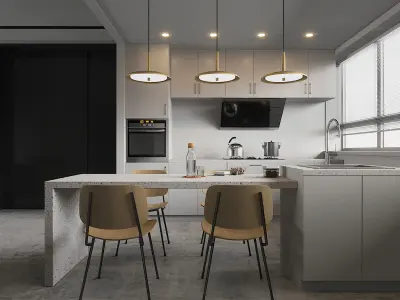 Modern space living room 3D model