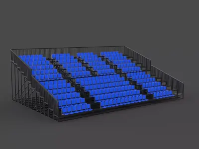 Raked tribune 3D model