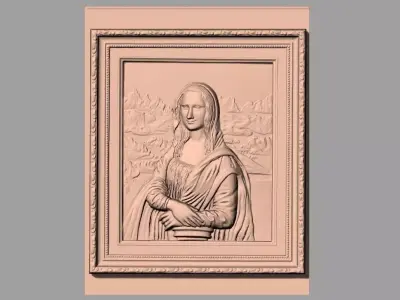 Door flower 3D relief STL Model for CNC woodworking carving E333 3D model