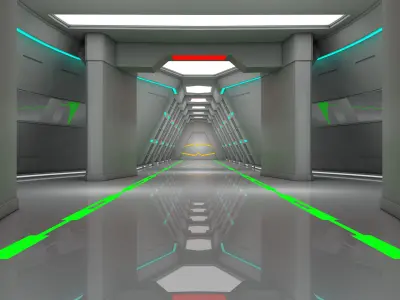 Sci Fi Corridor 3D model