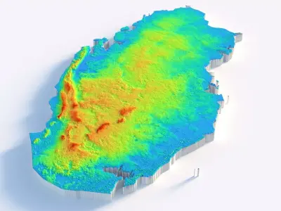 Qatar Terrain Country 3D model