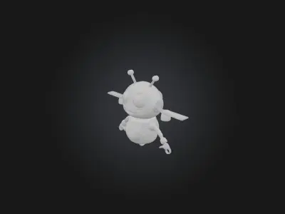 Cartoon Robot Drone Low-poly 3D model