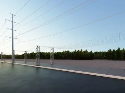 Powerline Safety Net 3D model