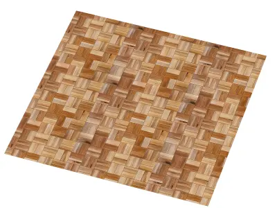 Vintage Parquet Supreme - Procedural PBR Wood Floor Texture Low-poly 3D model